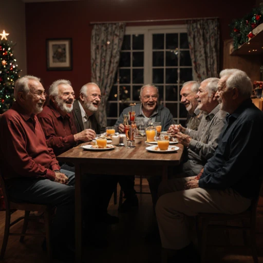 Männerfrühstück in vorweihnachtlicher Atmosphäre